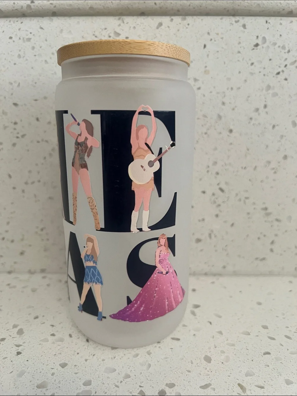 Taylor Swift Eras Tour Glass Tumbler